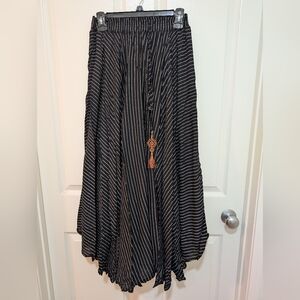 Striped Black and White Women's Skirt